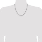 Sterling Silver 4.0mm Lightweight Flat Figaro Chain