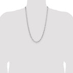 Sterling Silver 4.0mm Lightweight Flat Figaro Chain