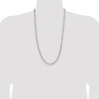Sterling Silver 4.0mm Lightweight Flat Figaro Chain