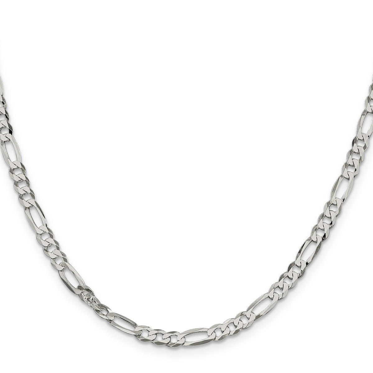 Figaro Chain in Sterling Silver, 4.5mm - Sophia Jewelers