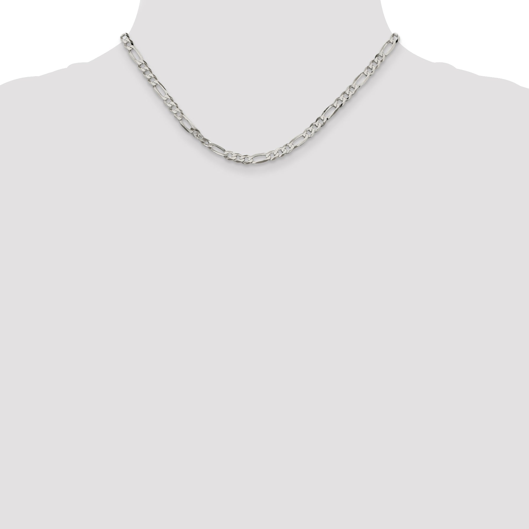Sterling Silver Figaro Chain Necklace 4.5mm
