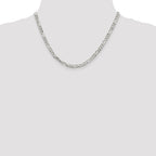 Figaro Chain in Sterling Silver, 4.5mm - Sophia Jewelers