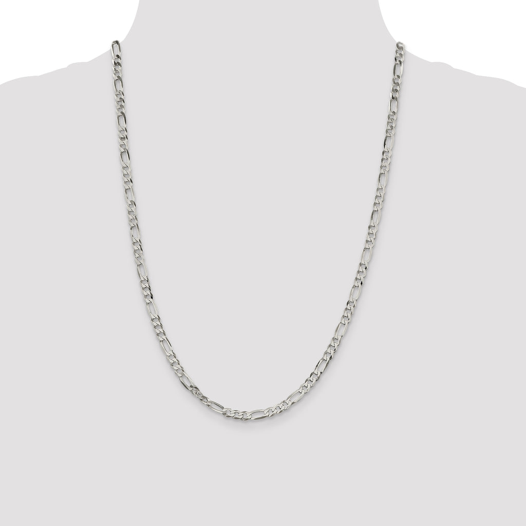 Figaro Chain in Sterling Silver, 4.5mm - Sophia Jewelers