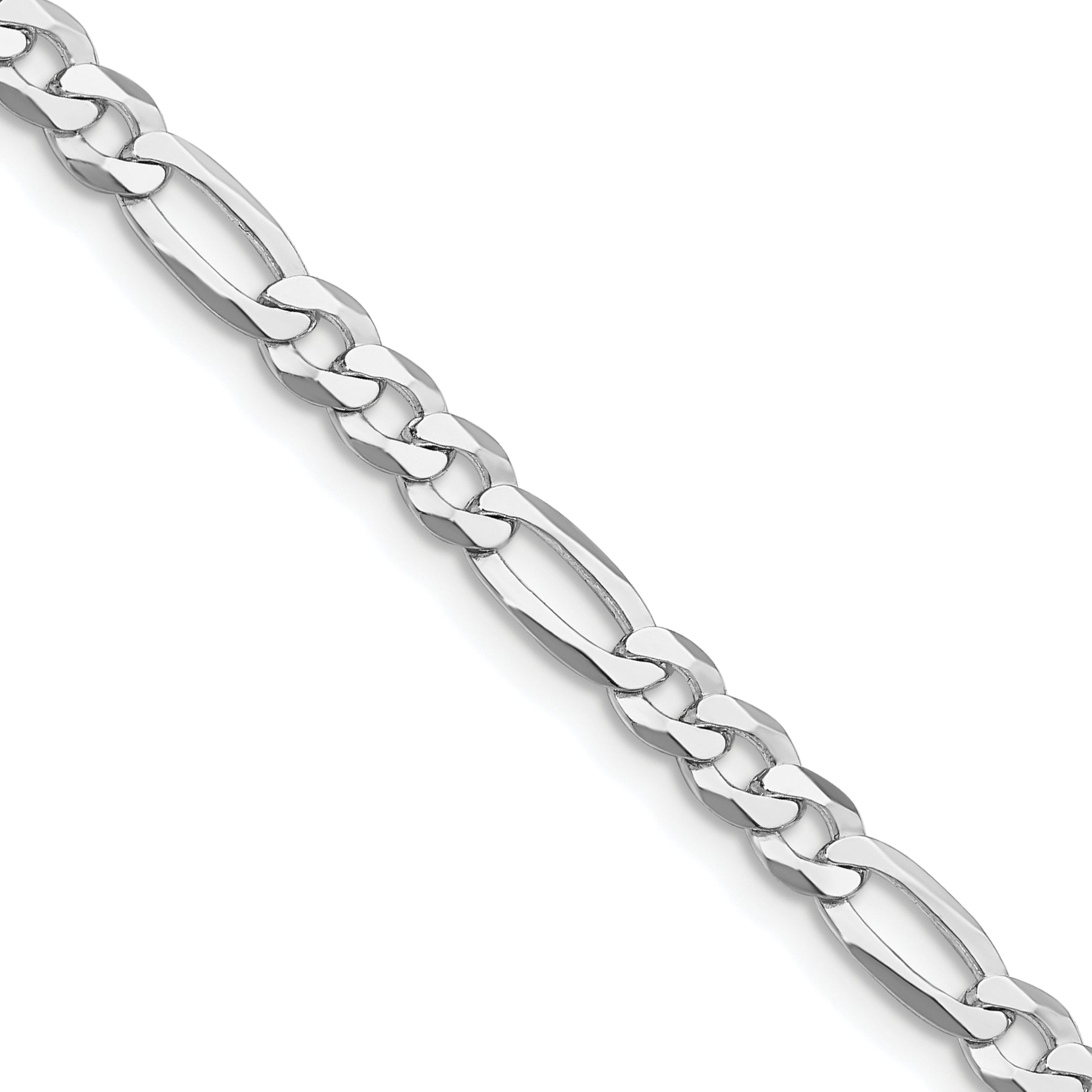 Sterling Silver Rhodium-Plated Figaro Chain Necklace 4.5mm Main image