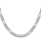 Sterling Silver 5.5mm Lightweight Flat Figaro Chain