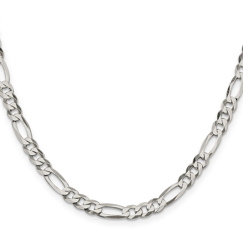 Sterling Silver Figaro Chain Necklace 5.5mm