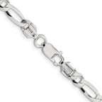 Sterling Silver Figaro Chain Necklace 5.5mm