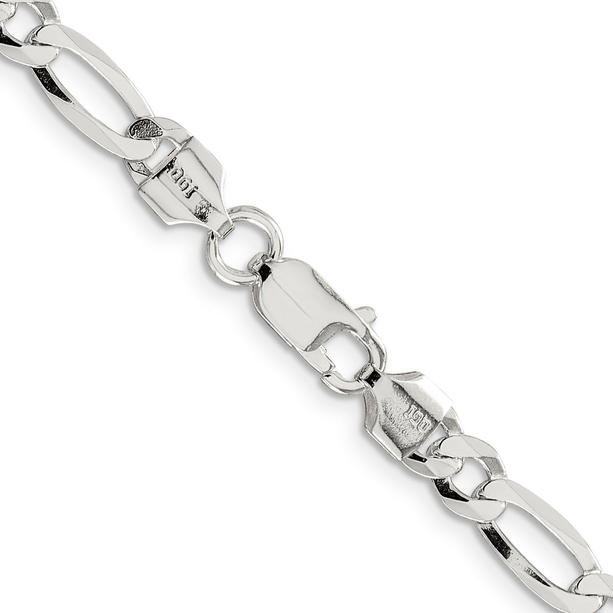 Figaro Chain in Sterling Silver, 5.5mm - Sophia Jewelers