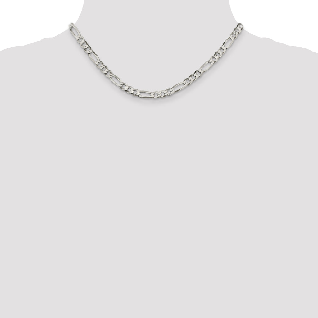Sterling Silver Figaro Chain Necklace 5.5mm