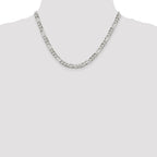 Figaro Chain in Sterling Silver, 5.5mm - Sophia Jewelers