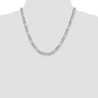 Figaro Chain in Sterling Silver, 5.5mm - Sophia Jewelers