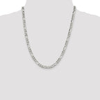 Figaro Chain in Sterling Silver, 5.5mm - Sophia Jewelers