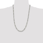 Figaro Chain in Sterling Silver, 5.5mm - Sophia Jewelers