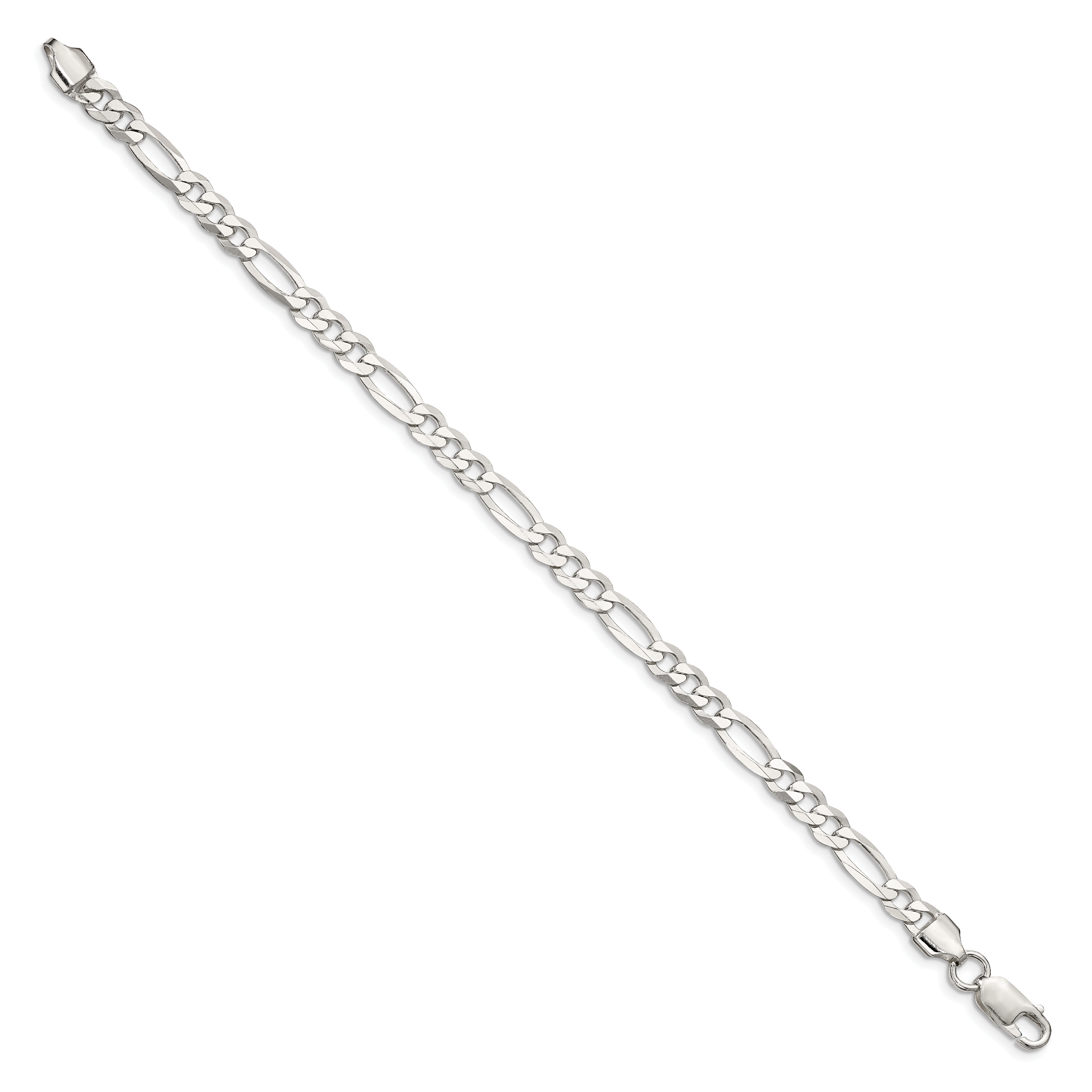 Sterling Silver 5.5mm Lightweight Flat Figaro Chain Secondary image