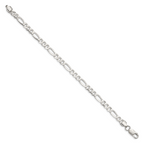 Figaro Chain in Sterling Silver, 5.5mm - Sophia Jewelers