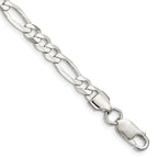 Figaro Chain in Sterling Silver, 5.5mm - Sophia Jewelers
