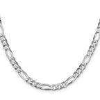 Sterling Silver Rhodium-Plated Figaro Chain Necklace 5.5mm