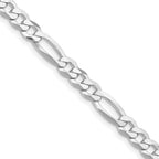 Sterling Silver Rhodium-Plated Figaro Chain Necklace 5.5mm