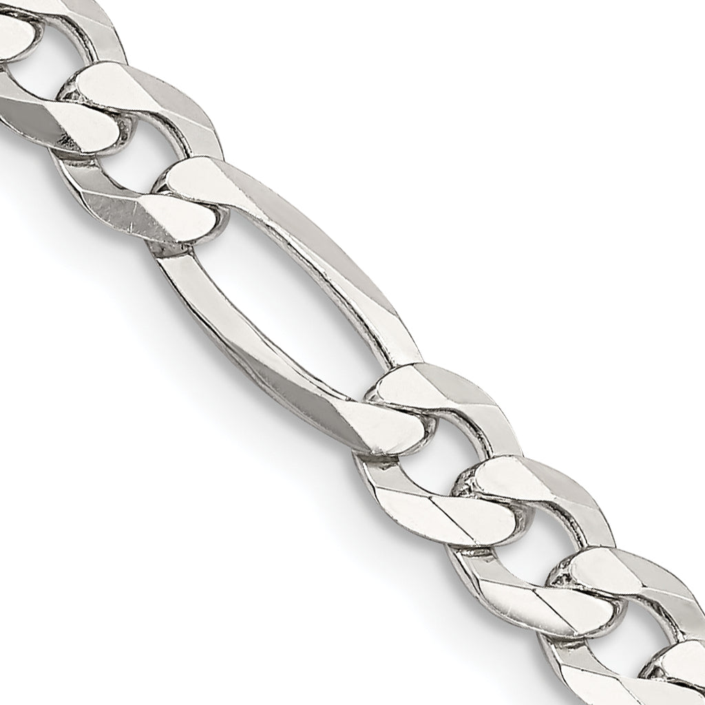 Sterling Silver Figaro Chain Necklace 5.5mm