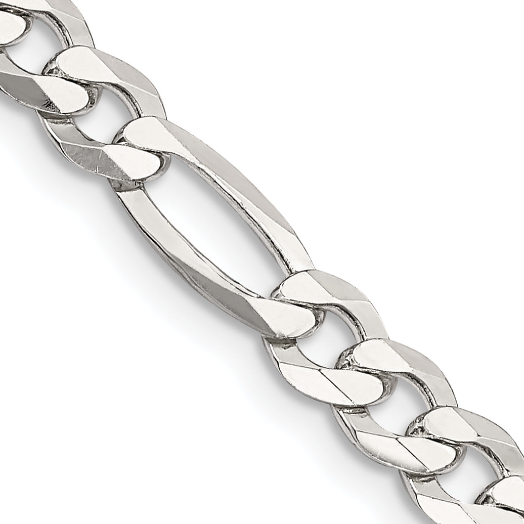 Sterling Silver Figaro Chain Necklace 5.5mm