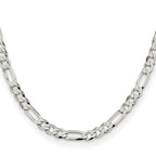 Sterling Silver Figaro Chain Necklace 7.5mm