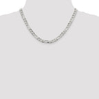 Sterling Silver Figaro Chain Necklace 7.5mm