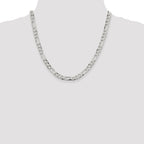 Flat Figaro Chain in Sterling Silver, 7–28 Inch - Sophia Jewelers