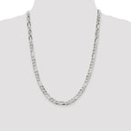 Flat Figaro Chain in Sterling Silver, 7–28 Inch - Sophia Jewelers