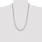 Flat Figaro Chain in Sterling Silver, 7–28 Inch - Sophia Jewelers