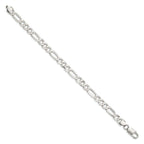 Flat Figaro Chain in Sterling Silver, 7–28 Inch - Sophia Jewelers