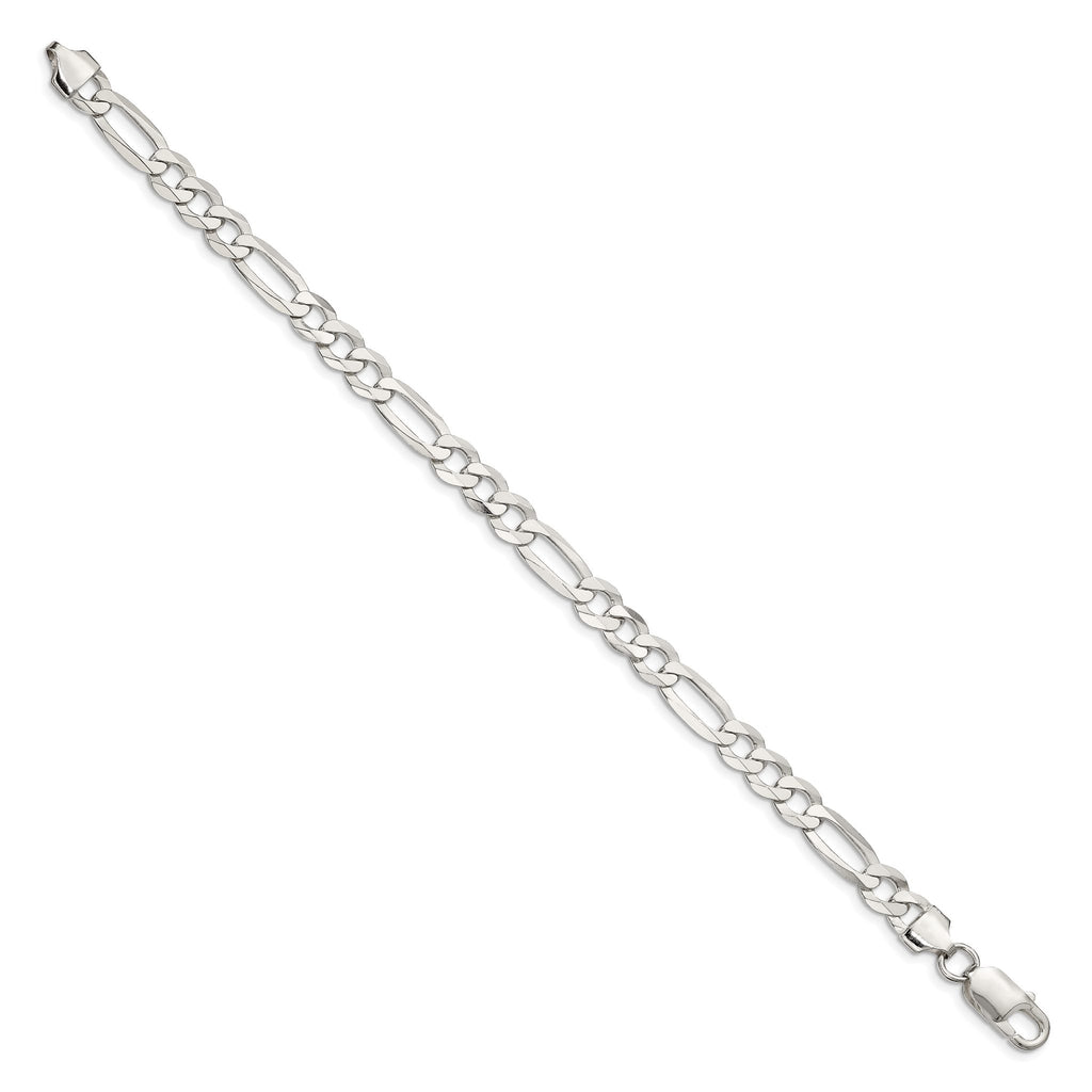 Flat Figaro Chain in Sterling Silver, 7–28 Inch - Sophia Jewelers