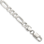Flat Figaro Chain in Sterling Silver, 7–28 Inch - Sophia Jewelers