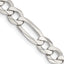 Sterling Silver Figaro Chain Necklace 7.5mm