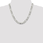 Figaro Chain in Sterling Silver, 8.5mm - Sophia Jewelers