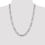 Figaro Chain in Sterling Silver, 8.5mm - Sophia Jewelers