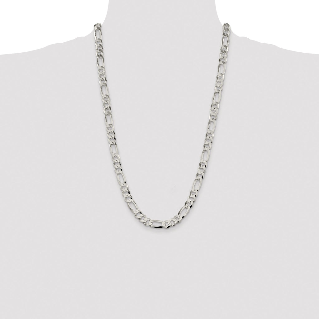 Figaro Chain in Sterling Silver, 8.5mm - Sophia Jewelers