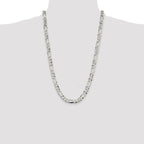 Figaro Chain in Sterling Silver, 8.5mm - Sophia Jewelers