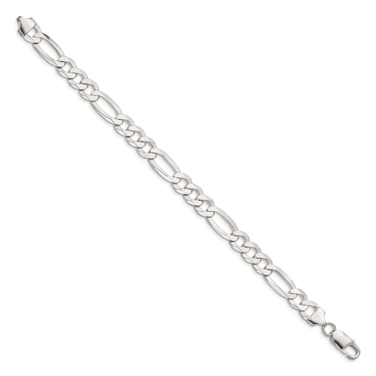 Figaro Chain in Sterling Silver, 8.5mm - Sophia Jewelers