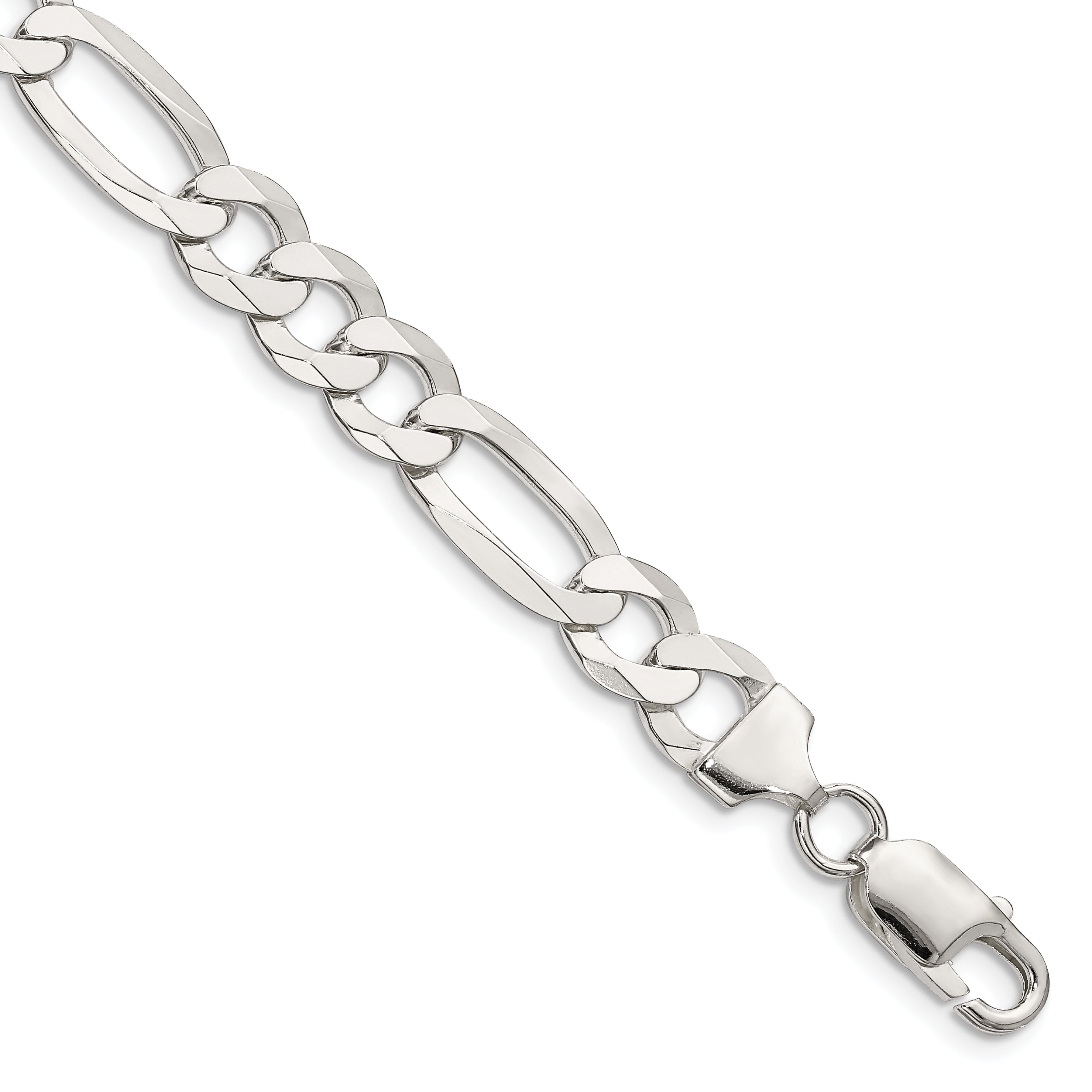 Sterling Silver 8.5mm Lightweight Flat Figaro Chain Main image