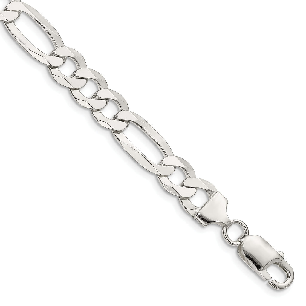 Figaro Chain in Sterling Silver, 8.5mm - Sophia Jewelers