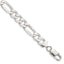 Figaro Chain in Sterling Silver, 8.5mm - Sophia Jewelers