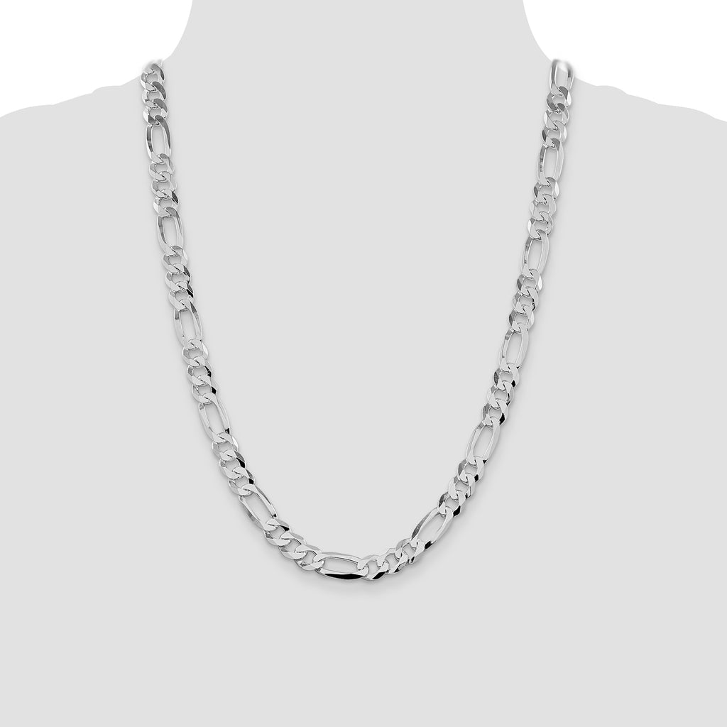 Figaro Chain in Sterling Silver, 8.5mm - Sophia Jewelers