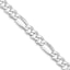 Sterling Silver Rhodium-Plated Figaro Chain Necklace 8.5mm