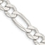 Sterling Silver Figaro Chain Necklace 8.5mm