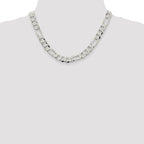 Sterling Silver Figaro Chain Necklace 9.5mm