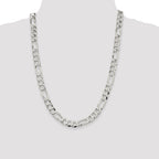 Flat Figaro Chain in Sterling Silver, 9.5mm - Sophia Jewelers