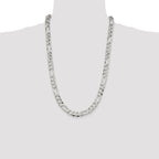 Flat Figaro Chain in Sterling Silver, 9.5mm - Sophia Jewelers