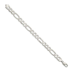 Flat Figaro Chain in Sterling Silver, 9.5mm - Sophia Jewelers
