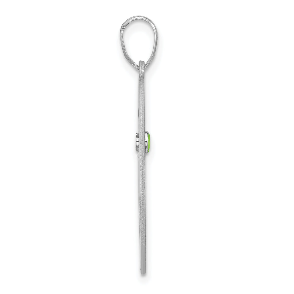 Sterling Silver/Rhodium-plated 1 Birthstone with SS Bezel Family Pendant