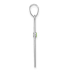 Sterling Silver/Rhodium-plated 1 Birthstone with SS Bezel Family Pendant
